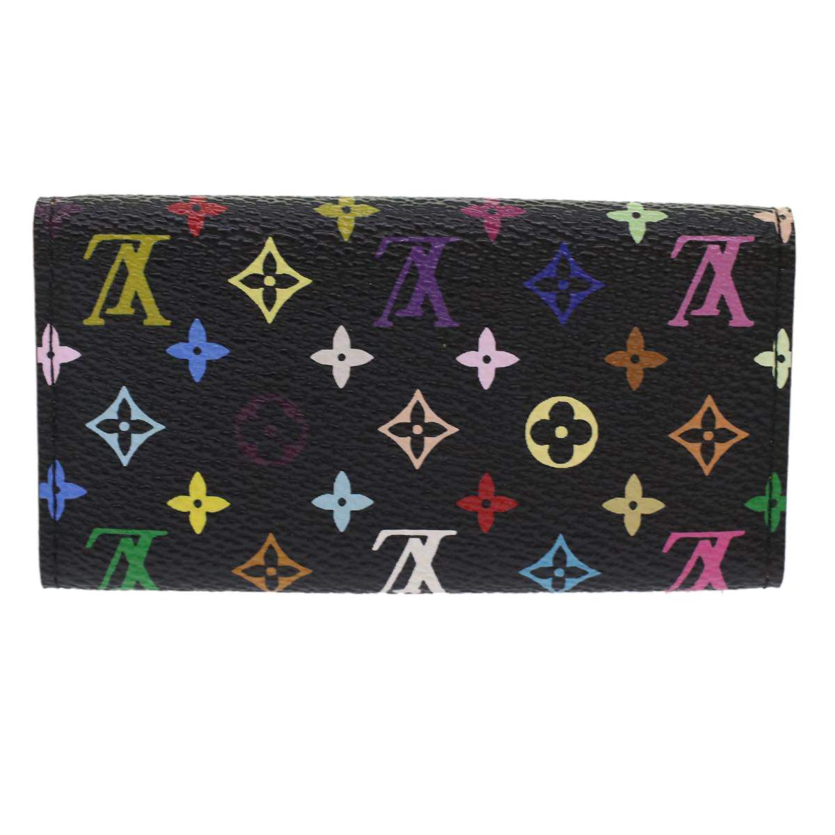 LOUIS VUITTON Monogram Multicolor Multicles 4 Key Case Black Auth Handbag