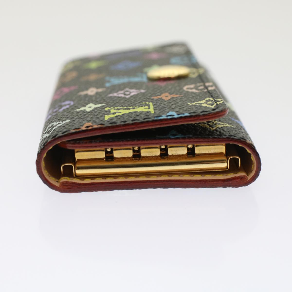 LOUIS VUITTON Monogram Multicolor Multicles 4 Key Case Black Auth Handbag