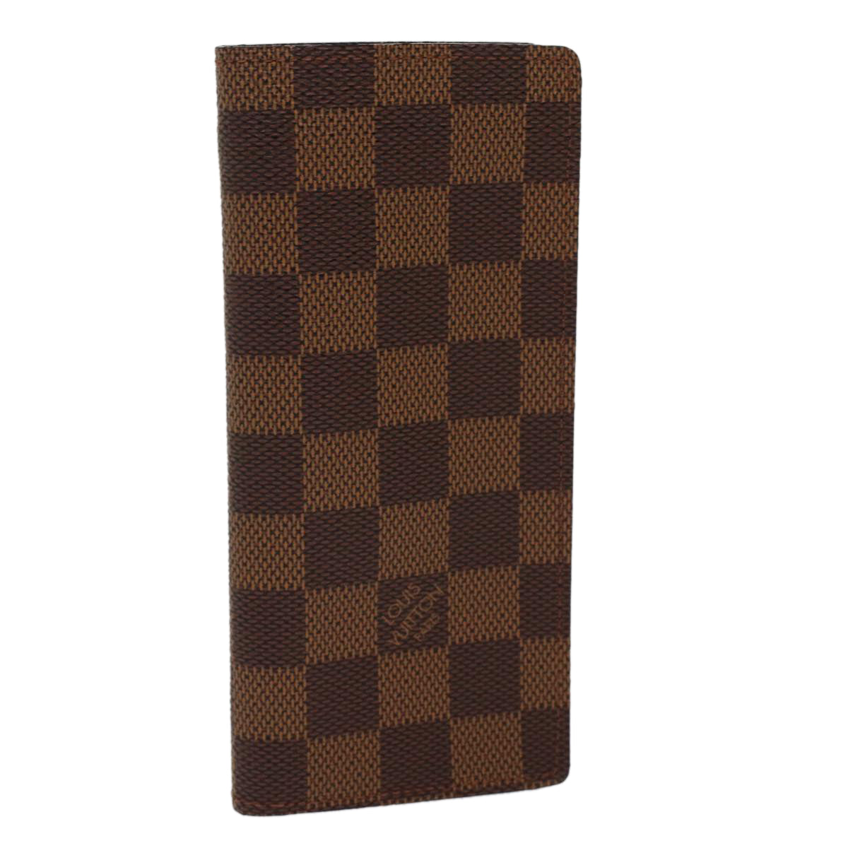 LOUIS VUITTON Damier Ebene Etui Lunettes Simple Glasses Case Auth Handbag