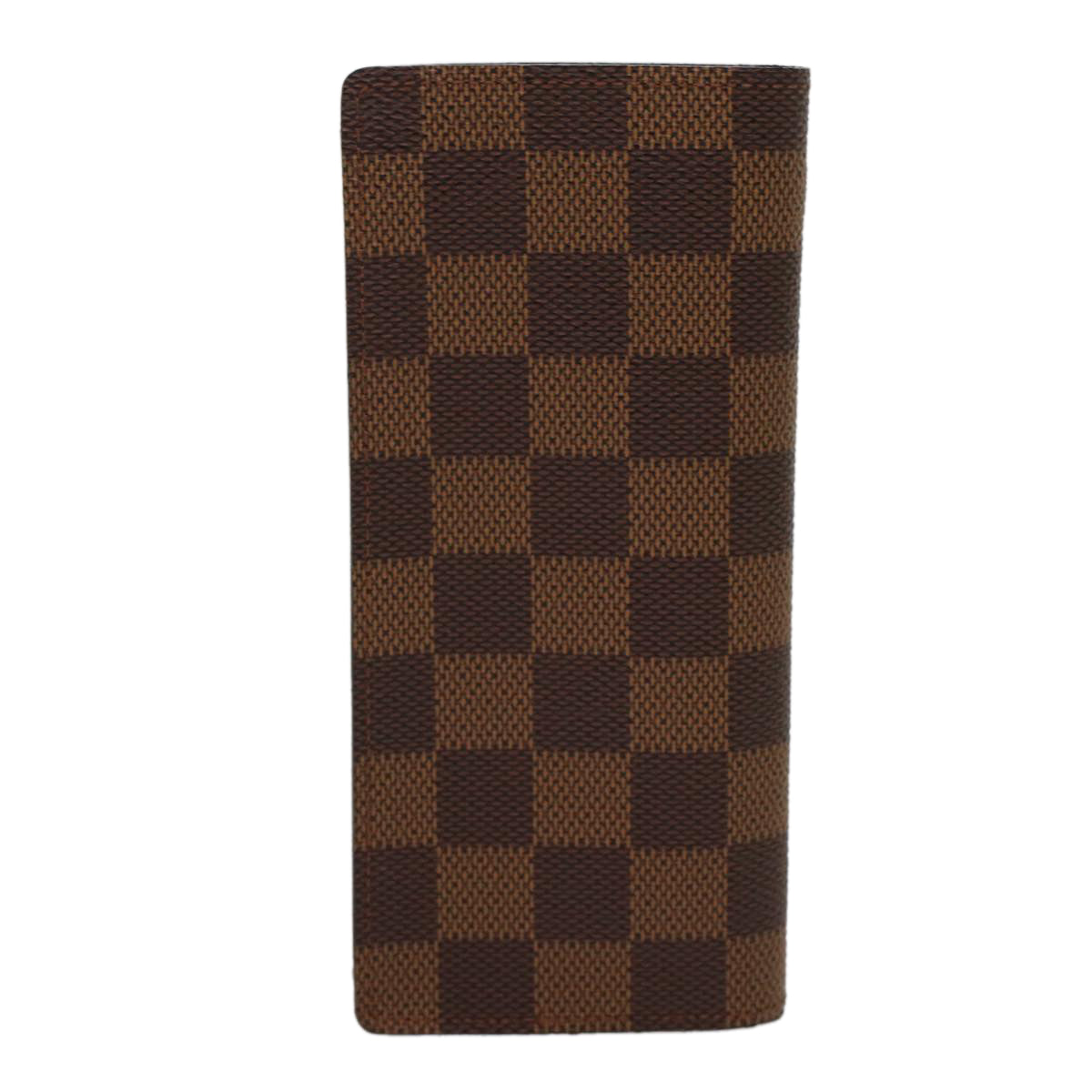 LOUIS VUITTON Damier Ebene Etui Lunettes Simple Glasses Case Auth Handbag