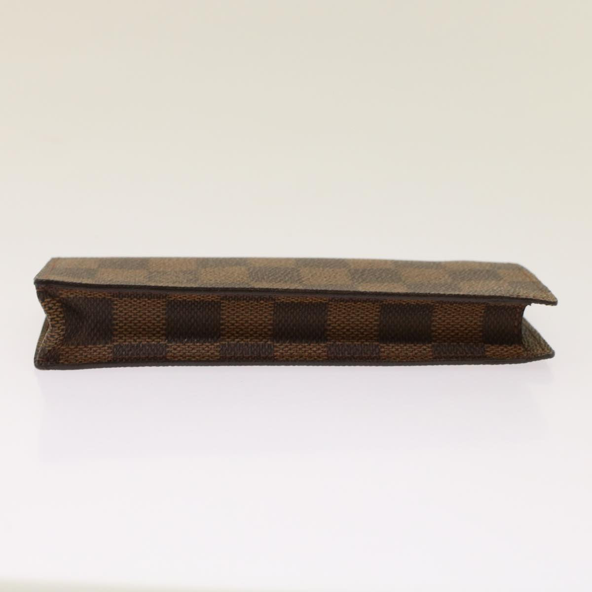 LOUIS VUITTON Damier Ebene Etui Lunettes Simple Glasses Case Auth Handbag