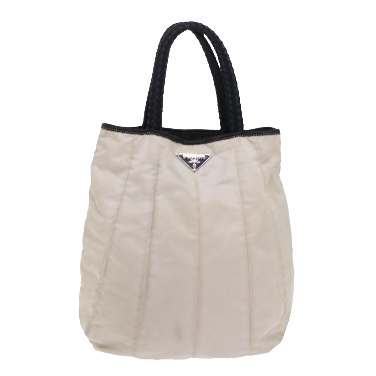 Prada Hand Bag Nylon Ivory