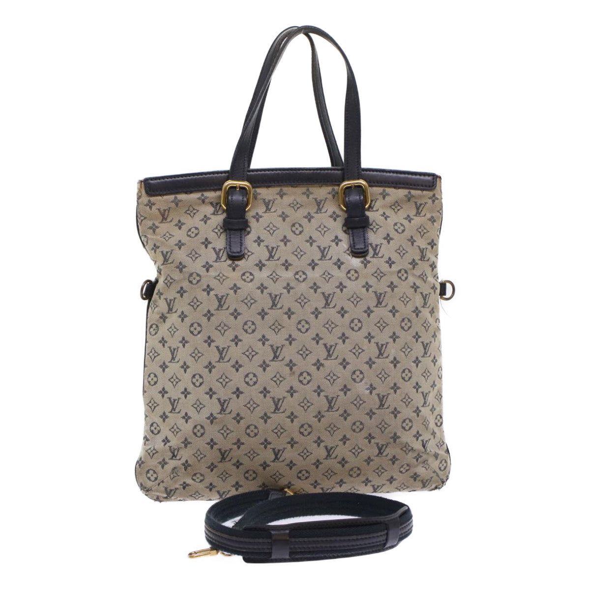 LOUIS VUITTON Monogram Mini Franoise Tote Bag 2way Blue LV