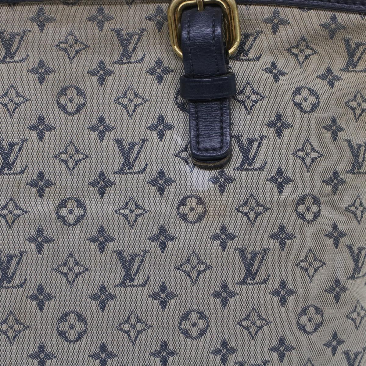 LOUIS VUITTON Monogram Mini Franoise Tote Bag 2way Blue LV