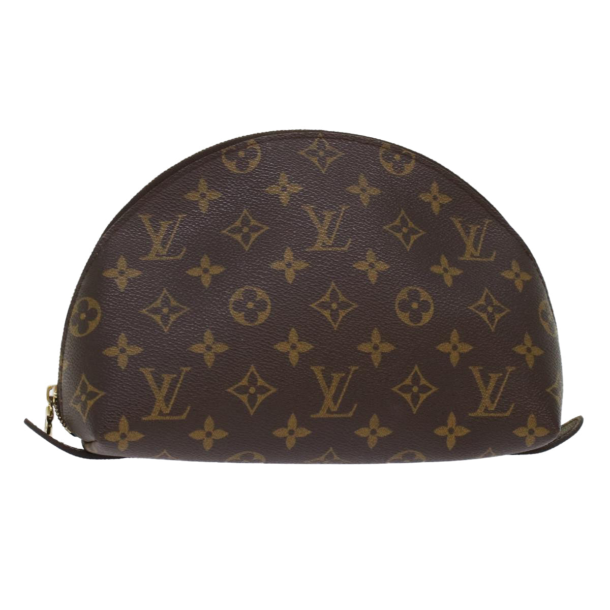 LOUIS VUITTON Monogram Trousse Demi Ronde Cosmetic Pouch LV