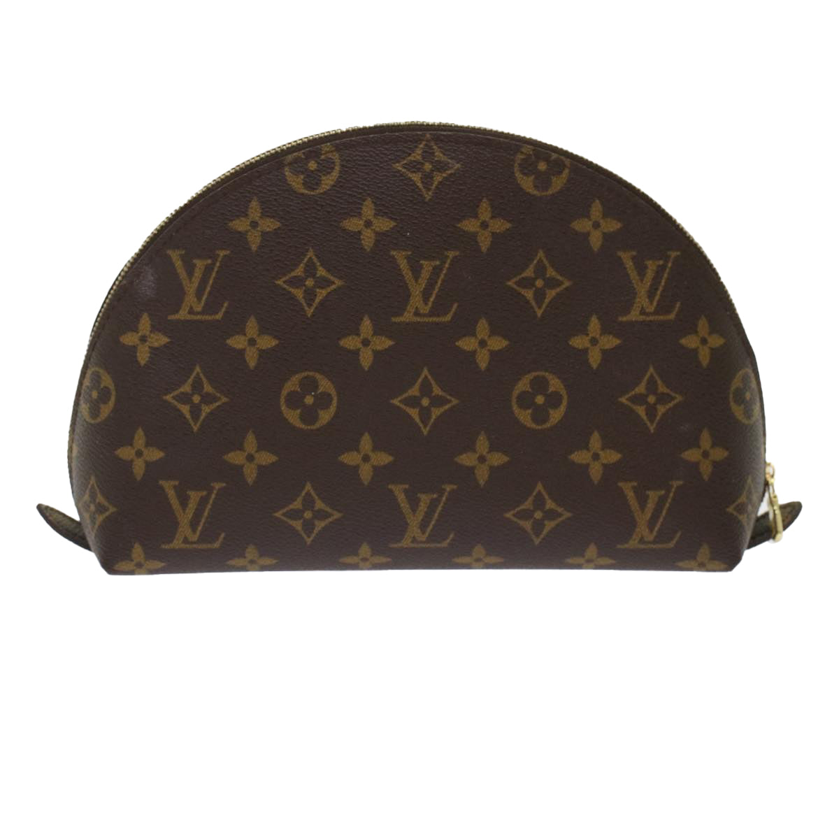 LOUIS VUITTON Monogram Trousse Demi Ronde Cosmetic Pouch LV