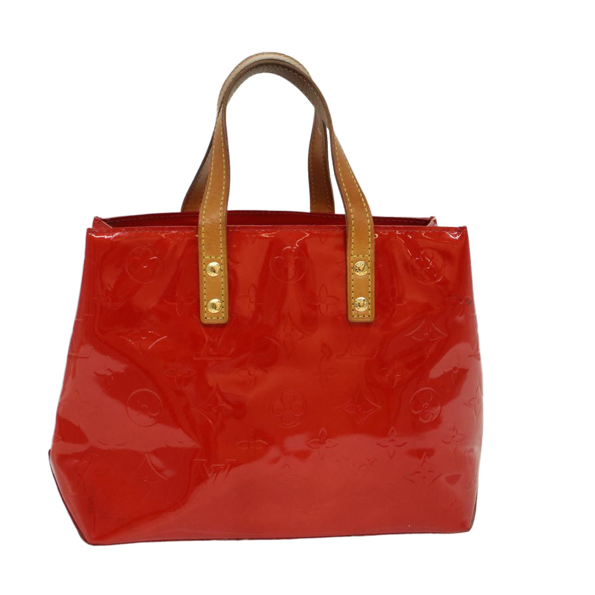 LOUIS VUITTON Monogram Vernis Reade PM Hand Bag Red M91336 LV 48833