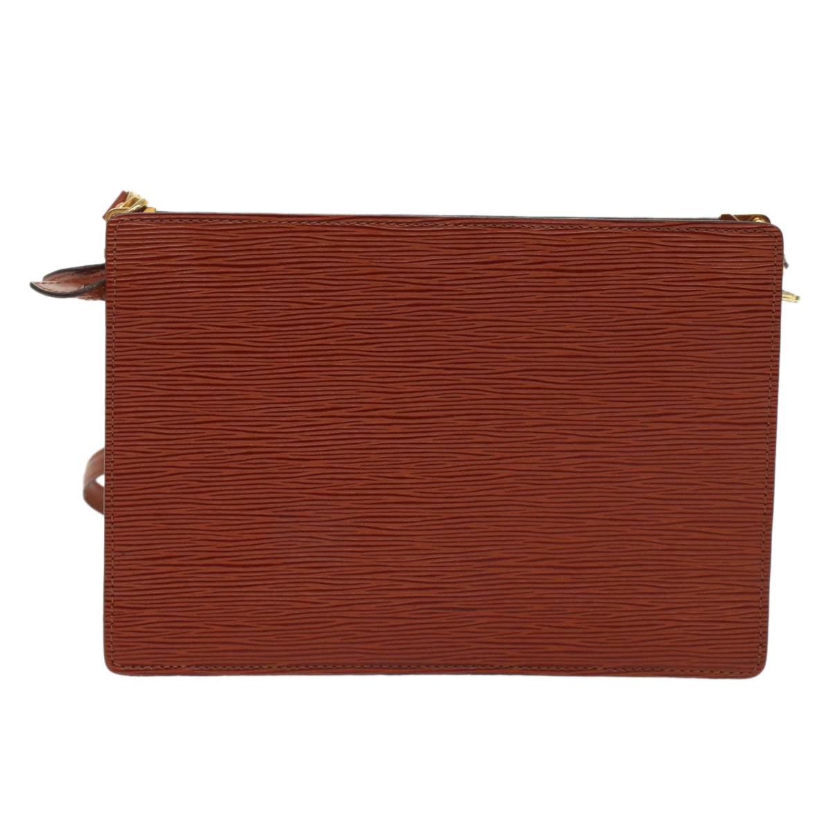 LOUIS VUITTON Epi Angian Clutch Bag Brown LV