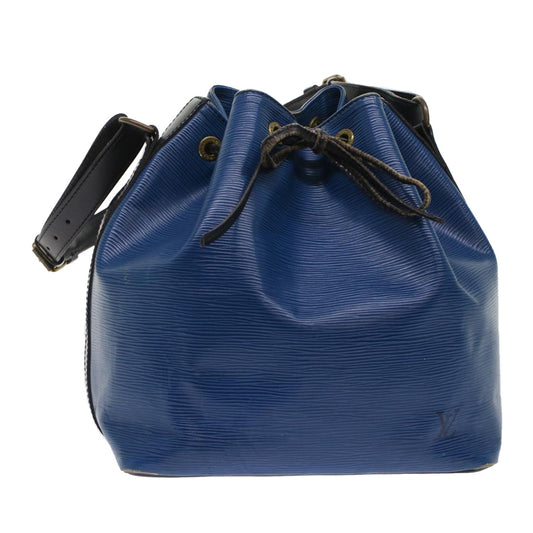 LOUIS VUITTON Epi Petit Noe Shoulder Bag Bicolor Black Blue M44152 48974