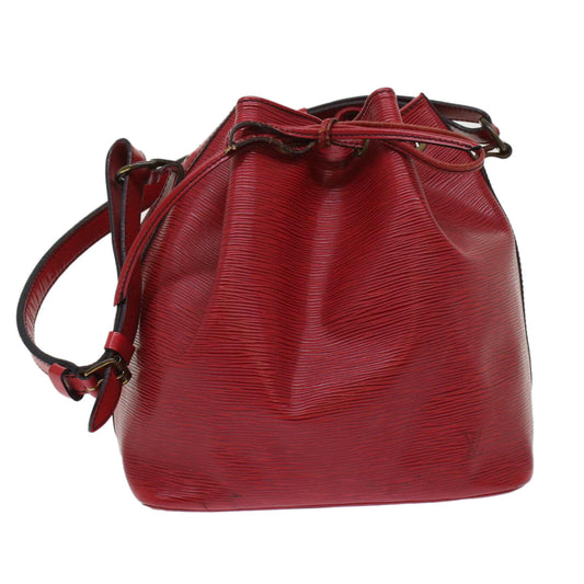 LOUIS VUITTON Epi Petit Noe Shoulder Bag Red M44107 LV 48976