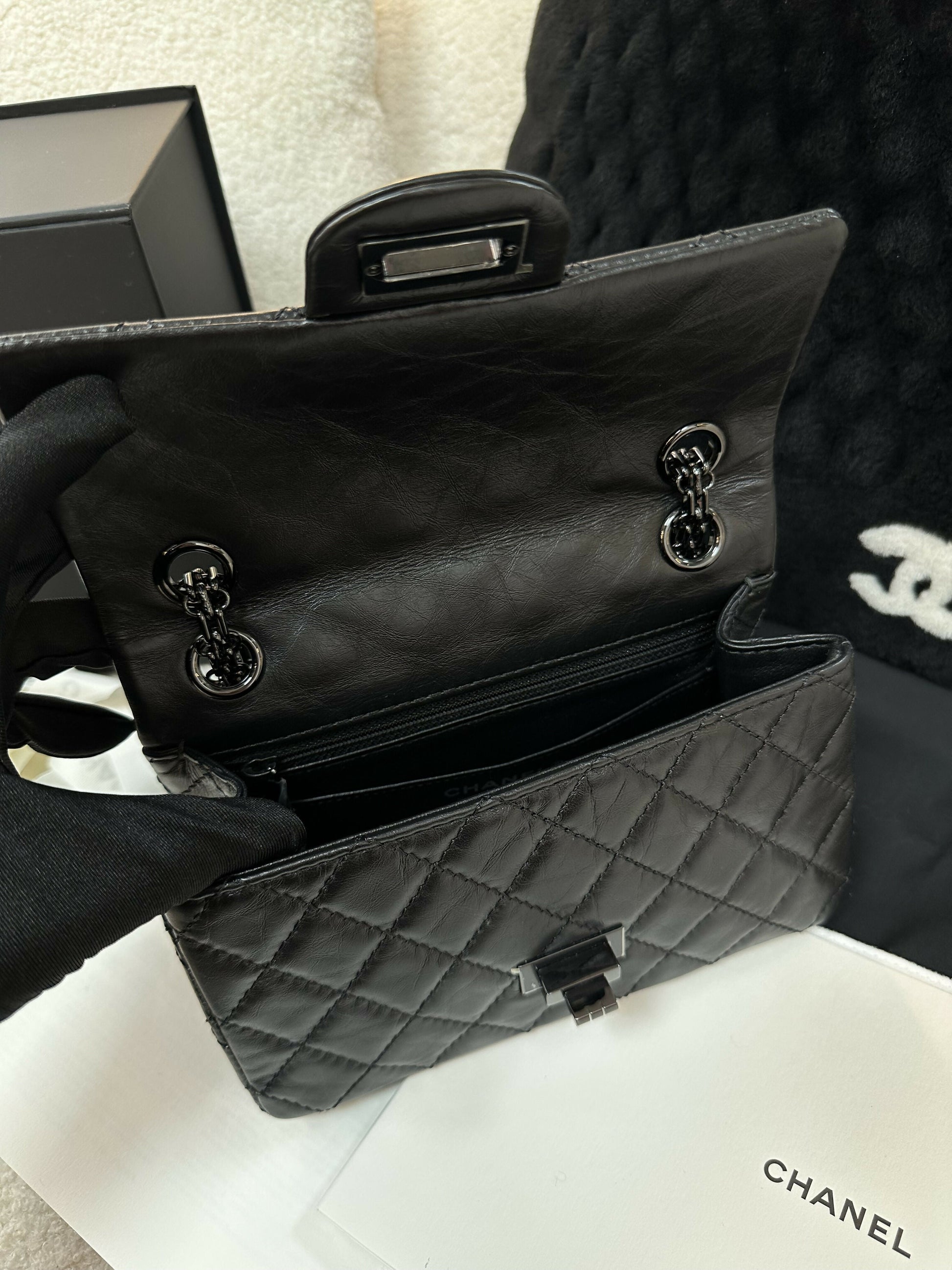 Chanel (21)2.55 Mini So Black Bag
