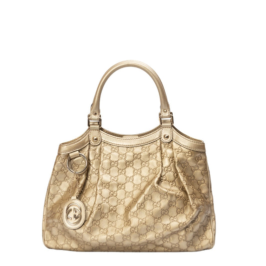 Gucci Leather Canvas Shoulder Bag