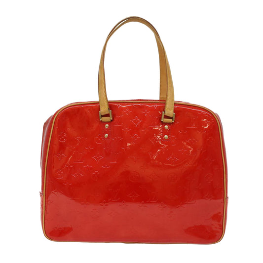 LOUIS VUITTON Monogram Vernis Sutton Hand Bag Red M91080 LV 49006