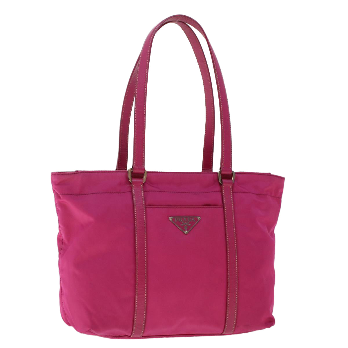 Prada Hand Bag Nylon Leather Pink
