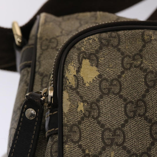 Gucci Leather Canvas Shoulder Bag
