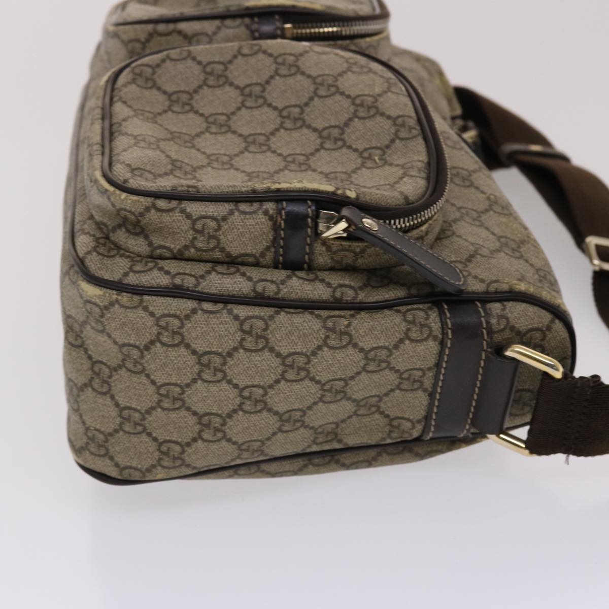 Gucci Leather Canvas Shoulder Bag