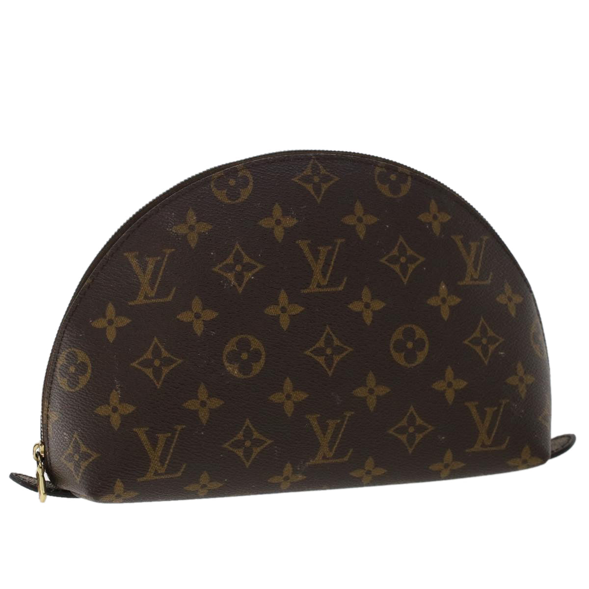 LOUIS VUITTON Monogram Trousse Demi Ronde Cosmetic Pouch LV