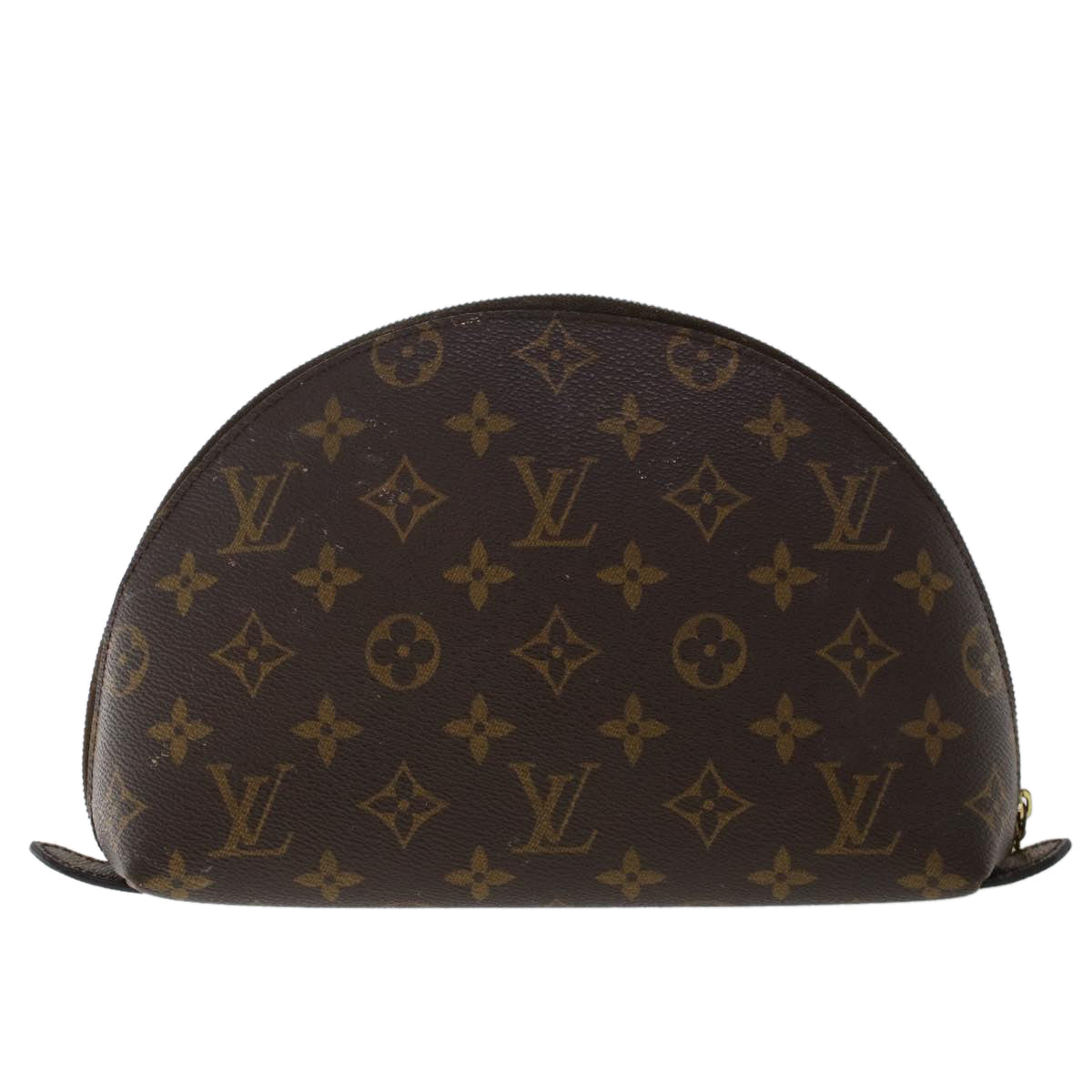 LOUIS VUITTON Monogram Trousse Demi Ronde Cosmetic Pouch LV