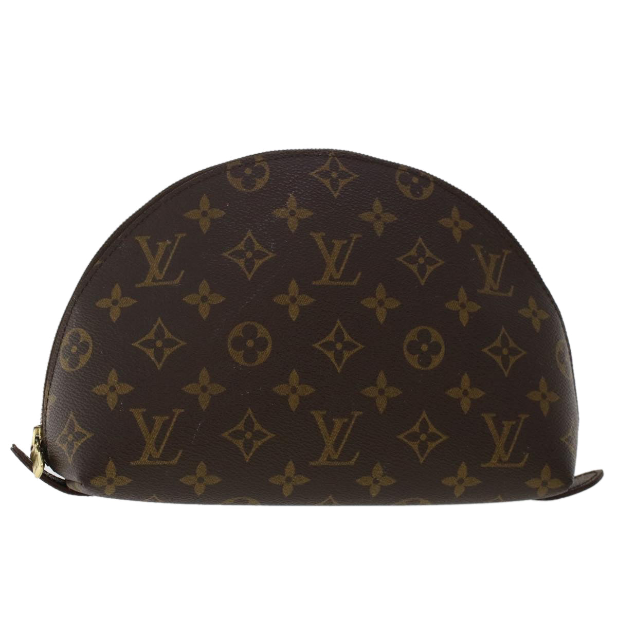 LOUIS VUITTON Monogram Trousse Demi Ronde Cosmetic Pouch LV