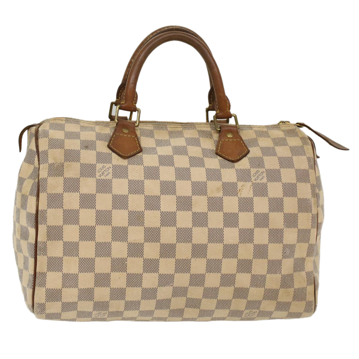 LOUIS VUITTON Damier Azur Hand Bag LV Auth