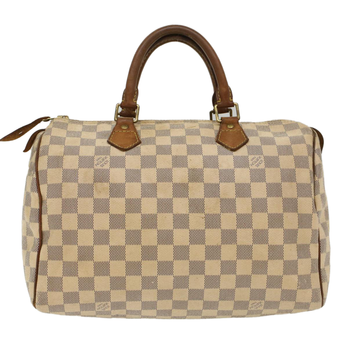 LOUIS VUITTON Damier Azur Hand Bag LV Auth