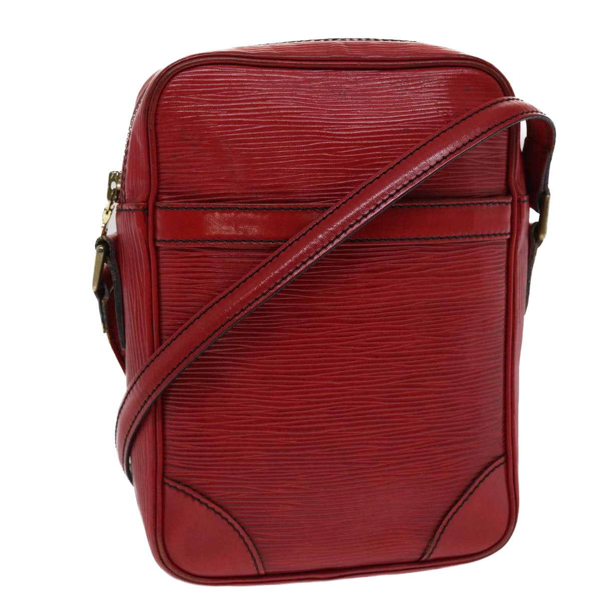 LOUIS VUITTON Epi Danube Shoulder Bag Red LV