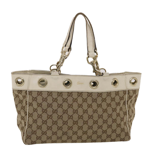 Gucci Leather Canvas Tote