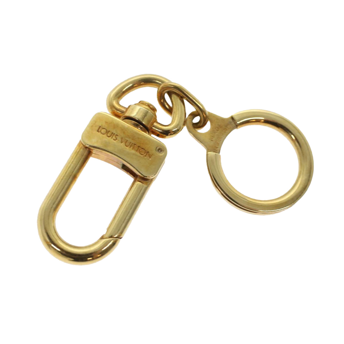 LOUIS VUITTON Anneau Cles Key Holder Metal Gold Tone LV Auth Handbag