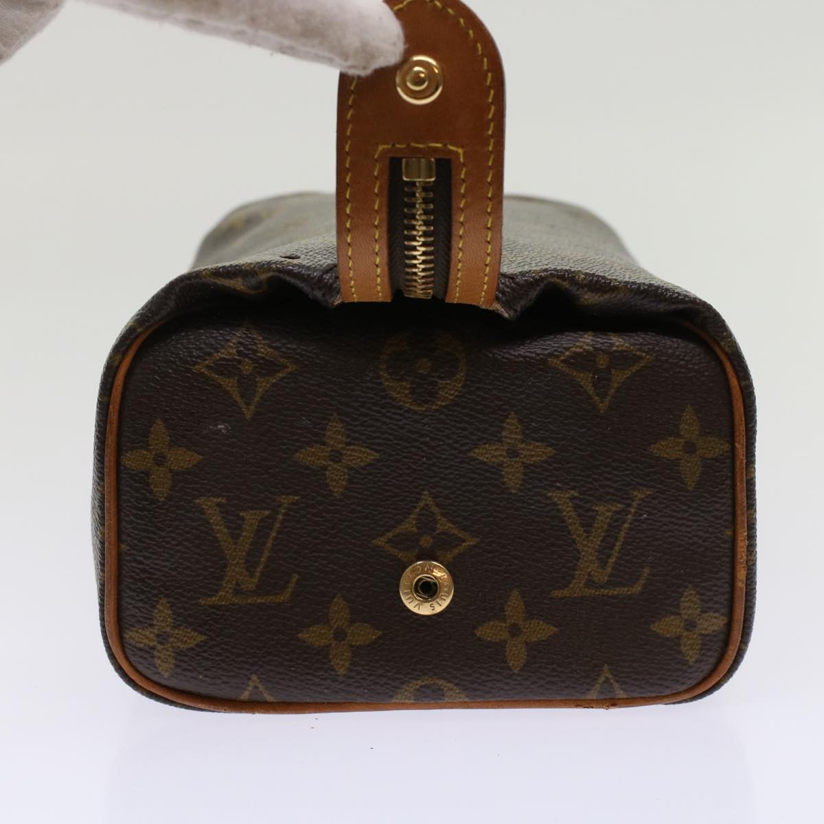 LOUIS VUITTON Monogram Trousse Patte Pression Cosmetic Pouch Auth