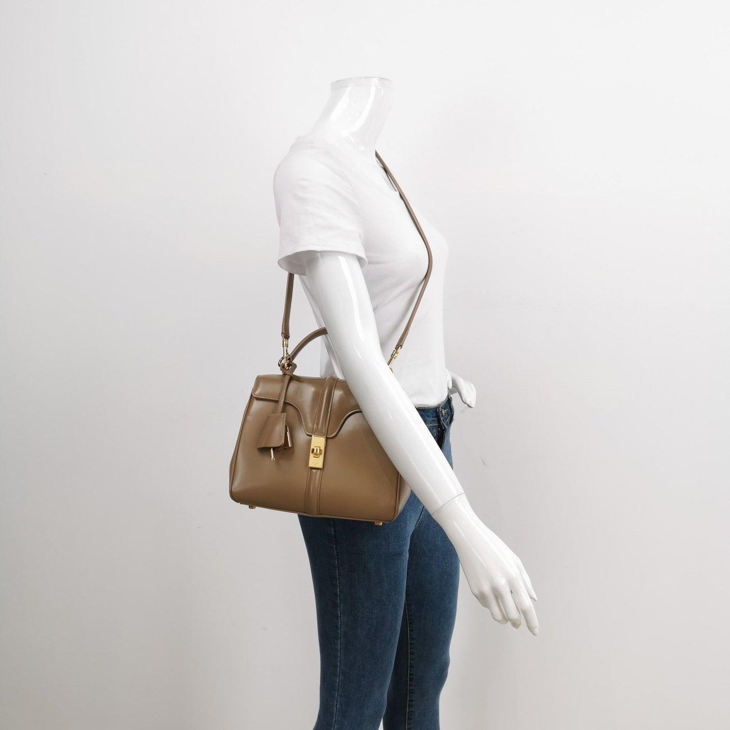 Celine 16 Bag Small Beige Smooth Calfskin Leather