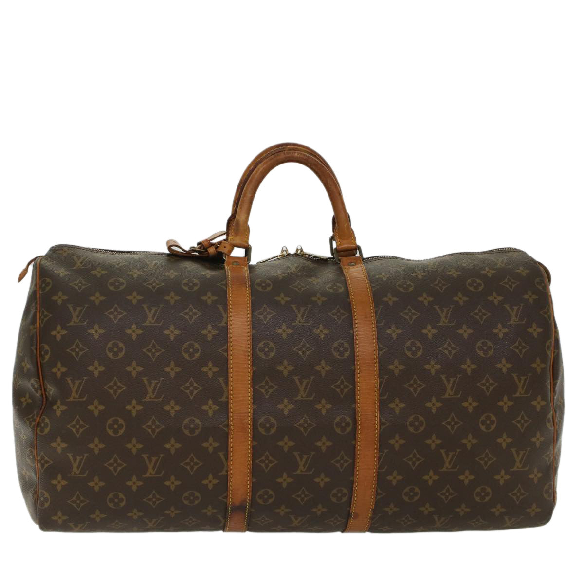 LOUIS VUITTON Monogram Keepall 55 Boston Bag LV Auth