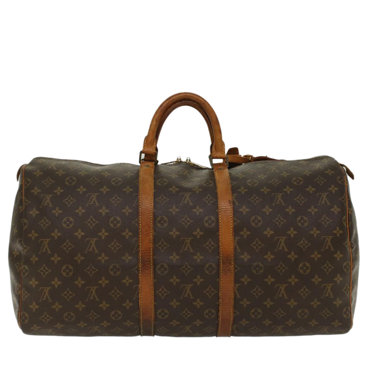 LOUIS VUITTON Monogram Keepall 55 Boston Bag LV Auth