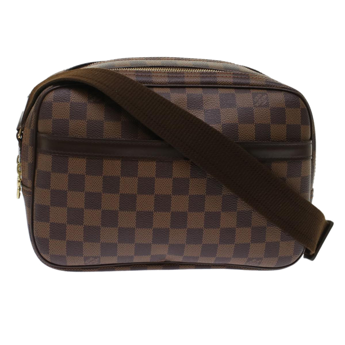 LOUIS VUITTON Damier Ebene Reporter PM Shoulder Bag LV Auth 49433A