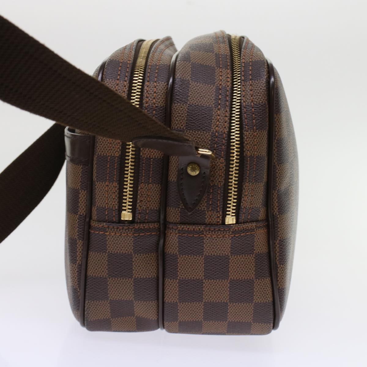 LOUIS VUITTON Damier Ebene Reporter PM Shoulder Bag LV Auth 49433A