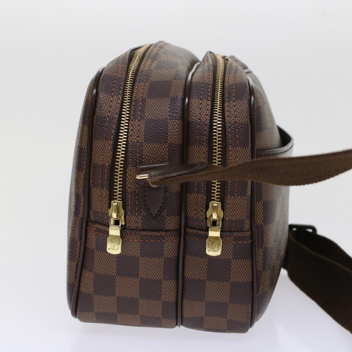 LOUIS VUITTON Damier Ebene Reporter PM Shoulder Bag LV Auth 49433A