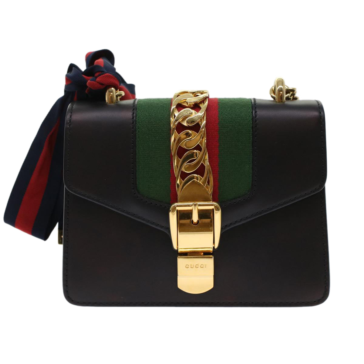 Gucci Chain Leather Shoulder Bag