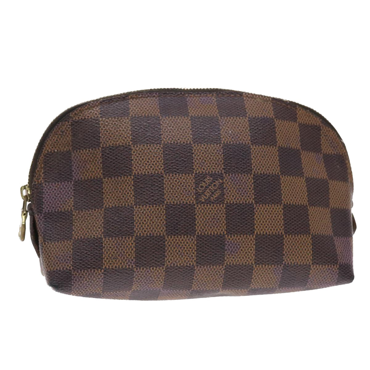 LOUIS VUITTON Damier Ebene Pochette Cosmetic PM Pouch LV Auth