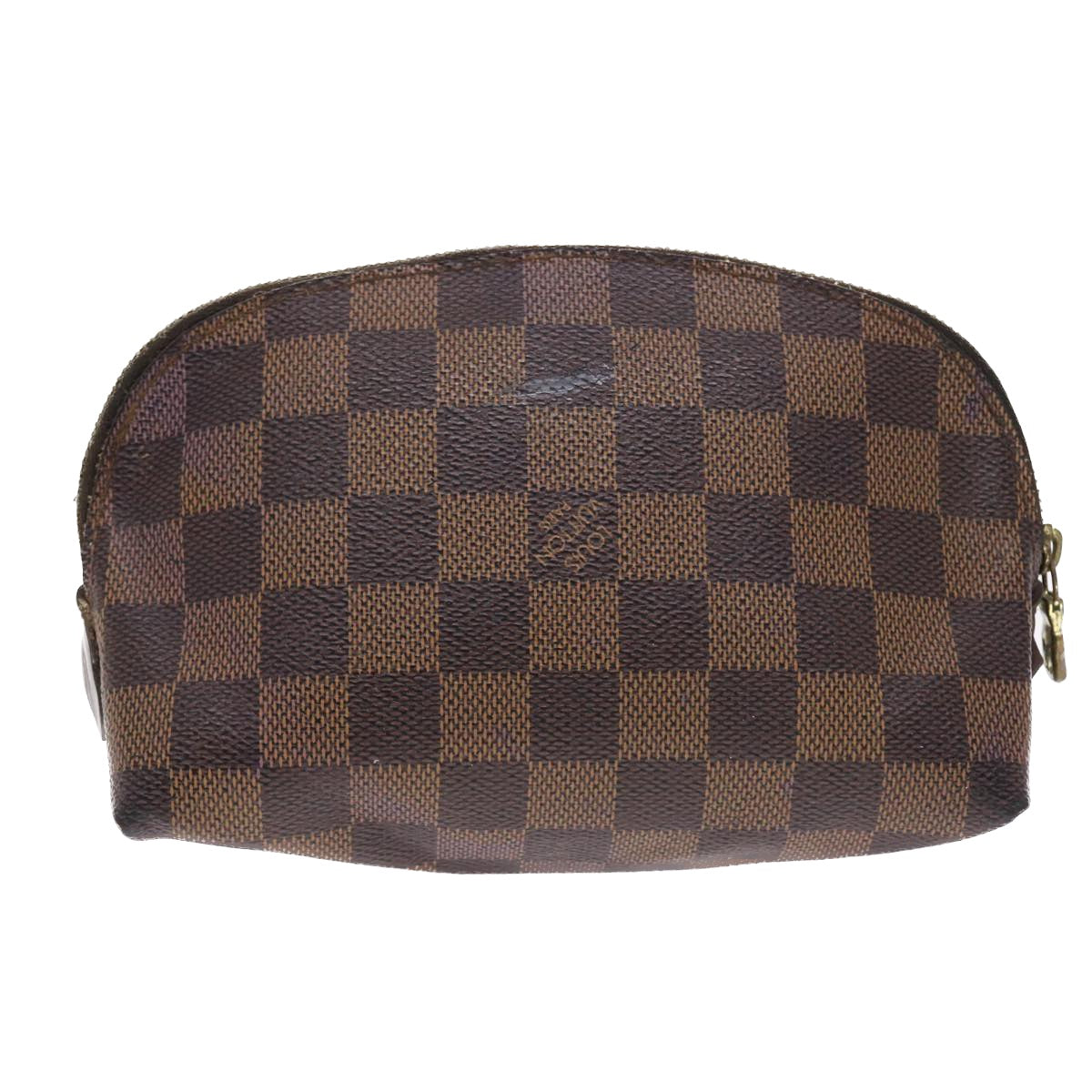 LOUIS VUITTON Damier Ebene Pochette Cosmetic PM Pouch LV Auth