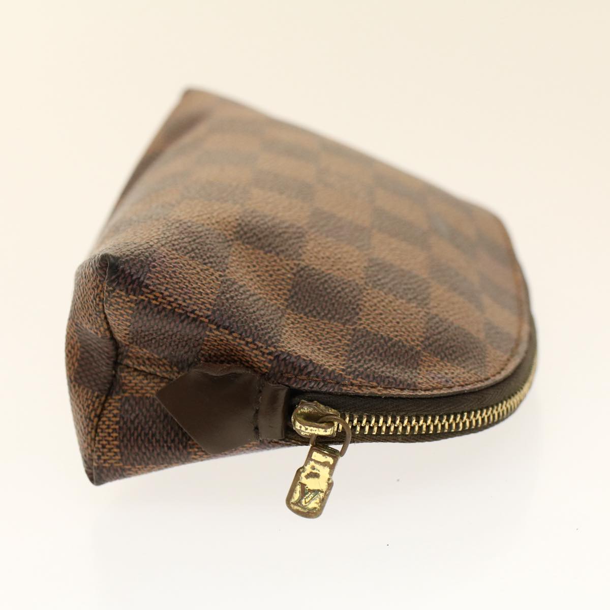 LOUIS VUITTON Damier Ebene Pochette Cosmetic PM Pouch LV Auth