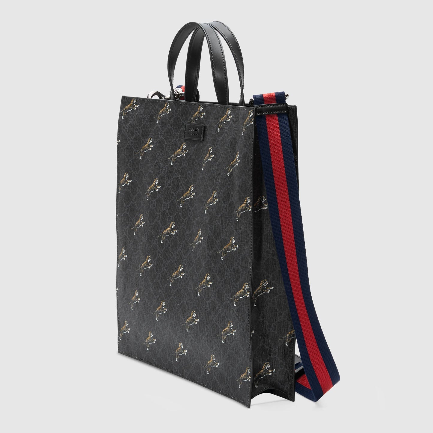 Gucci Monogram Nylon Leather Tote
