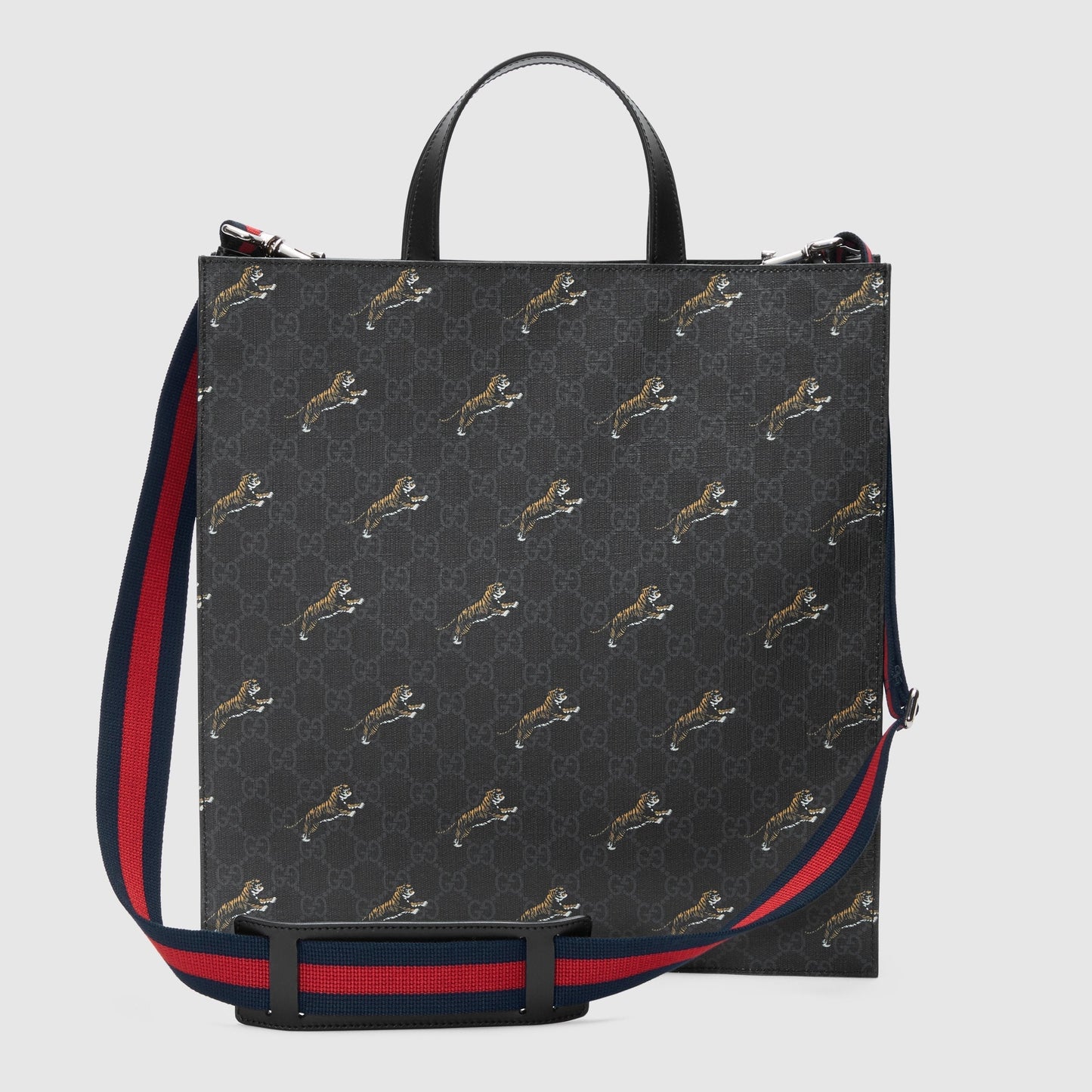 Gucci Monogram Nylon Leather Tote