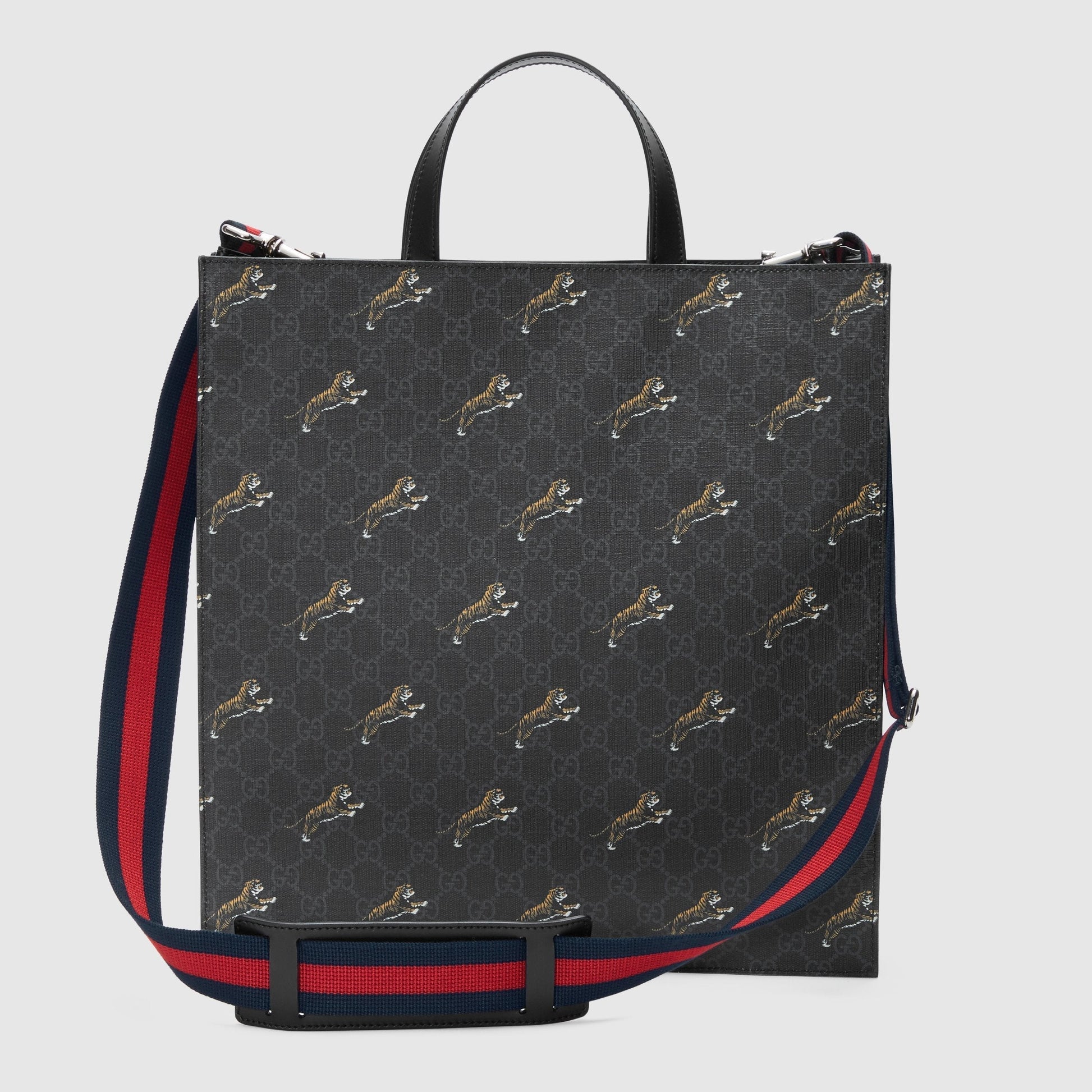 Gucci Monogram Nylon Leather Tote