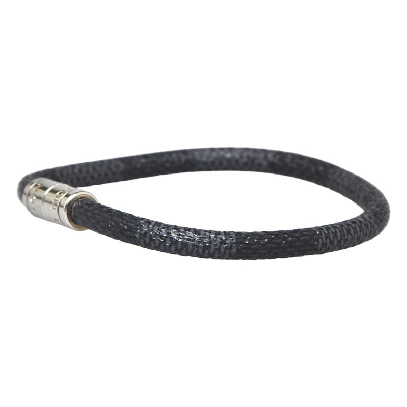 Louis vuitton Damière Graphite M6609 Black PVC/Metal Bracelet