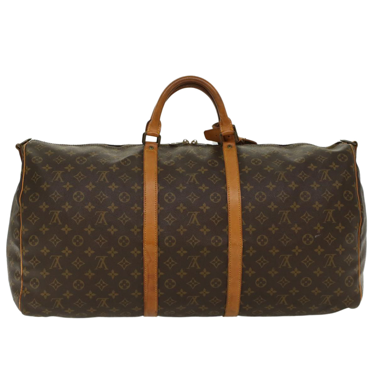 LOUIS VUITTON Monogram Keepall Bandouliere 60 Boston Bag LV Auth