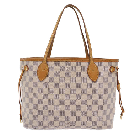 LOUIS VUITTON Damier Azur Neverfull PM Tote Bag LV Auth