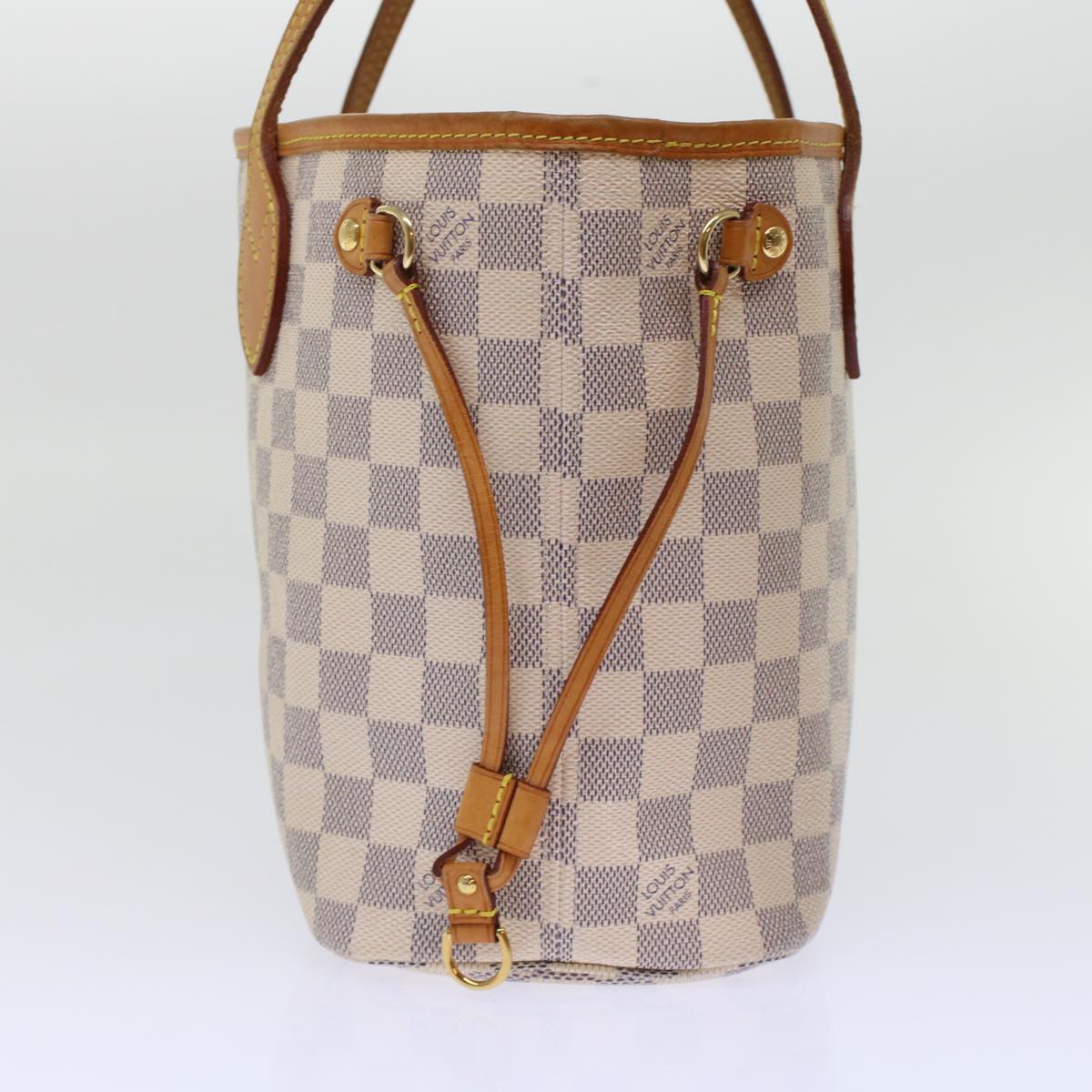 LOUIS VUITTON Damier Azur Neverfull PM Tote Bag LV Auth