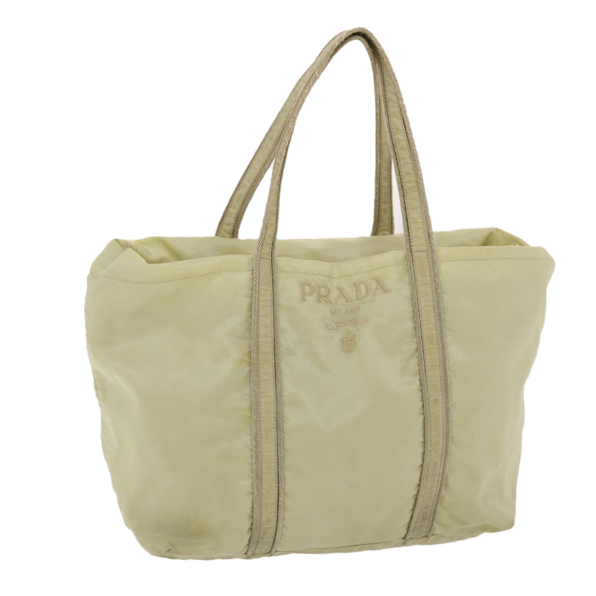 Prada Tote Bag Nylon Cream