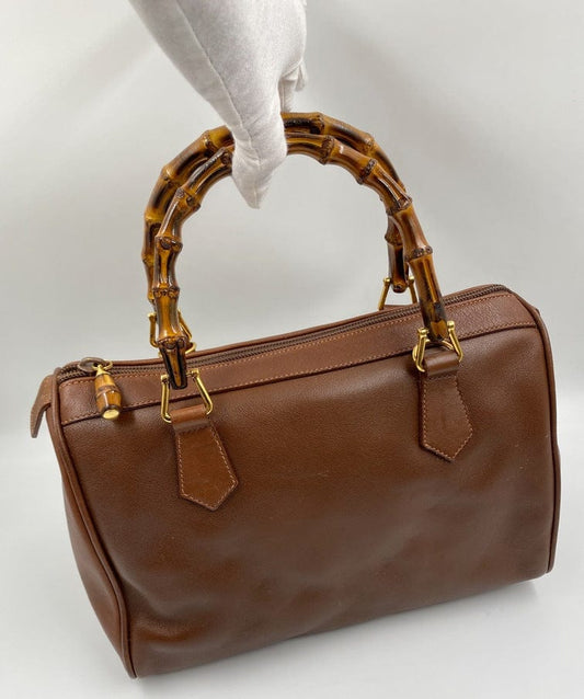 Gucci Bamboo Brown Leather Shoulder Bag