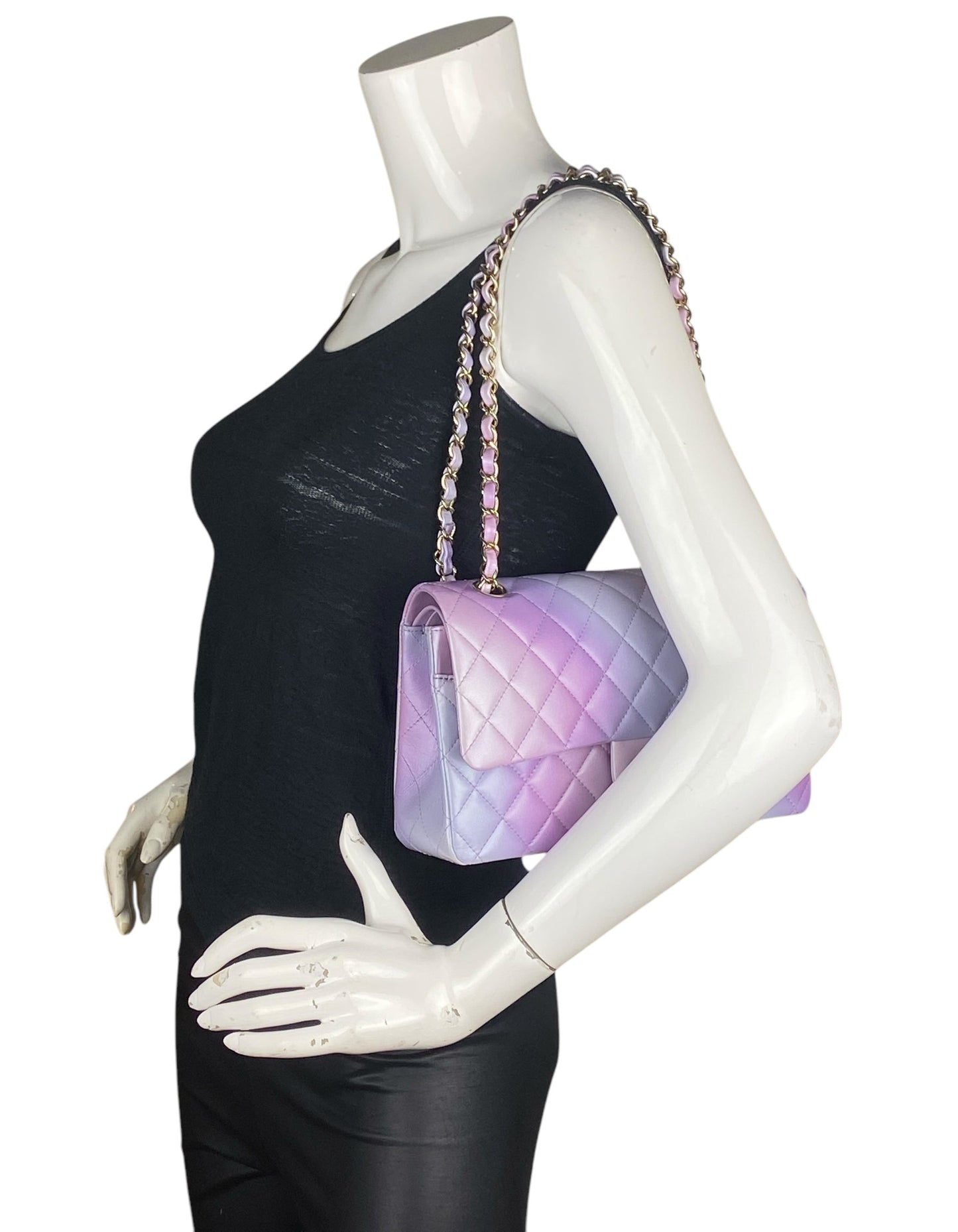Chanel '24 Lilac Ombre Medium Double Flap Bag
