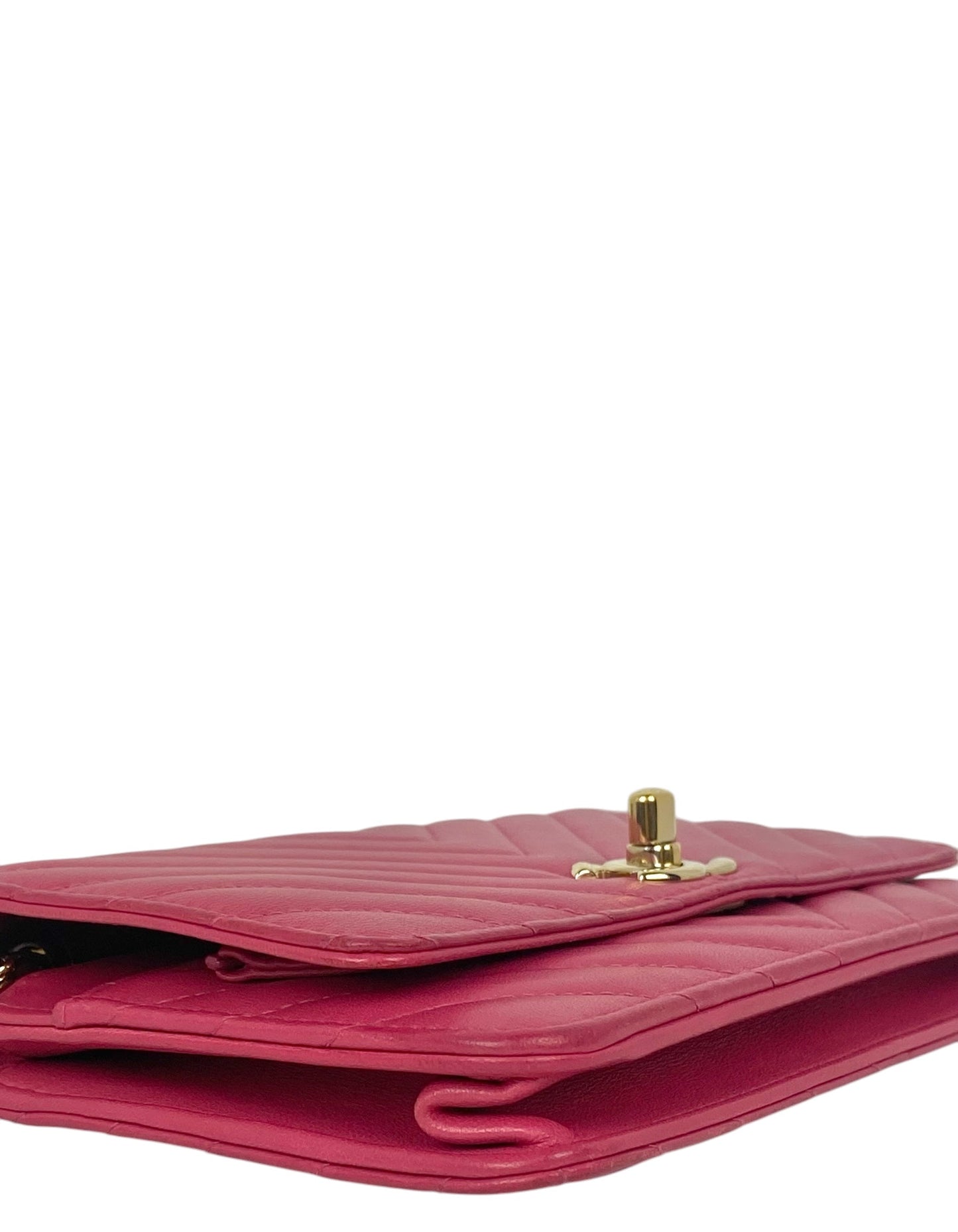 Chanel Pink Chevron Trendy CC WOC Crossbody